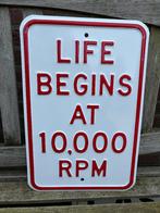 Reclamebord .  Live Begins at 1000 RPM, Verzamelen, Ophalen of Verzenden, Nieuw