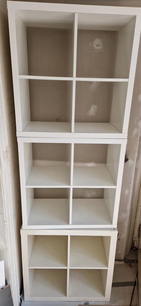 3x IKEA Kallax 4-vaks kasten - Wit, Ophalen, Gebruikt