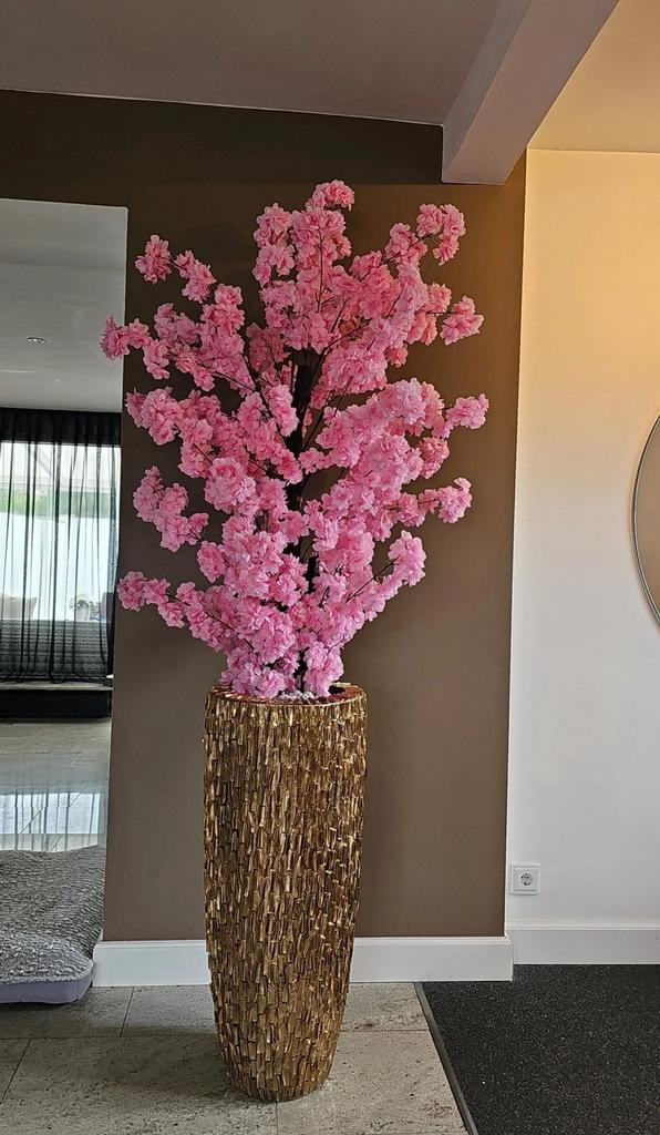 Prachtig schelpenvazen met bloesem, Huis en Inrichting, Ophalen of Verzenden, Zo goed als nieuw