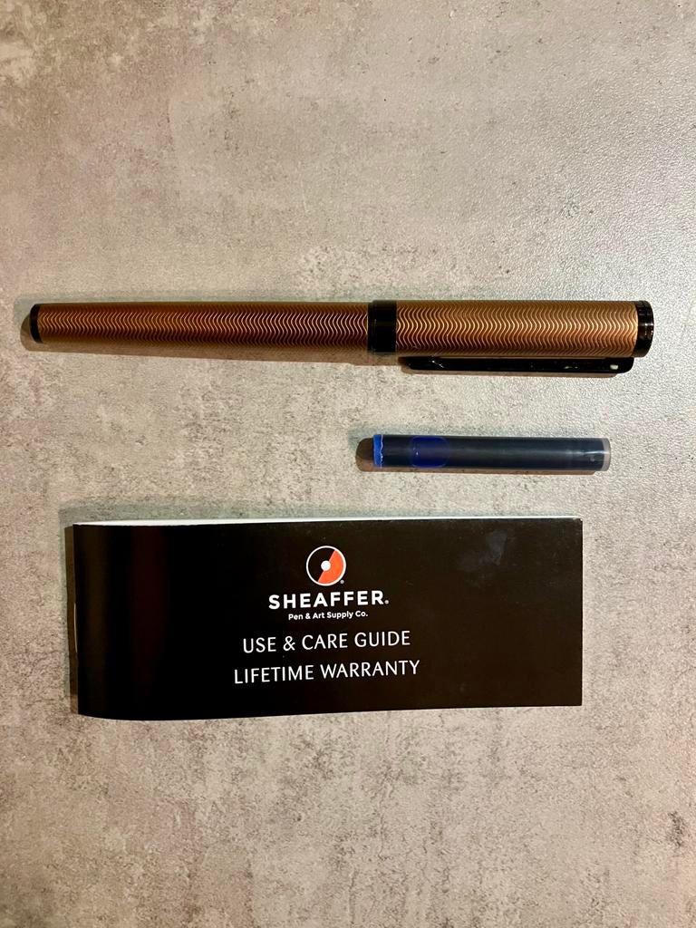 Sheaffer Intensity Engraved Bronze Vulpen, Ophalen of Verzenden, Gebruikt