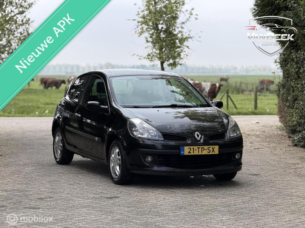 Renault Clio 1.2-16V Authentique Nieuwe Apk Airco Bluetooth, Voorwielaandrijving, 535 kg, Gebruikt, Zwart