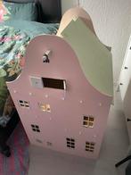 Handgemaakt houten poppenhuis met meubels, Ophalen, Gebruikt, Poppenhuis