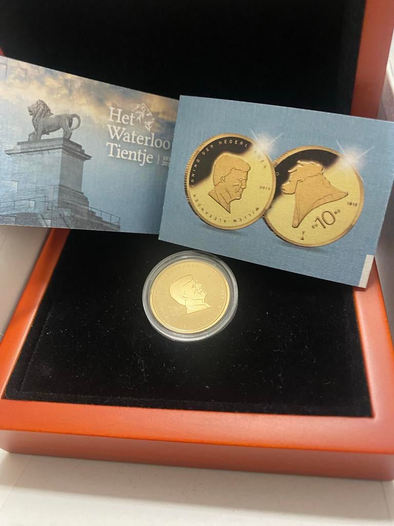 Gouden munt 10 euro Het Waterloo Tientje, Ophalen, Koningin Beatrix, Euro's, Goud