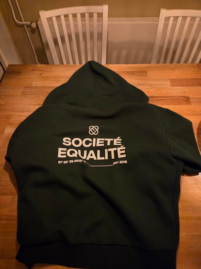 Société Equalité vest - Donkergroen vest met rits, Kleding | Heren, Overige maten, Ophalen of Verzenden, Société Equalité, Gedragen