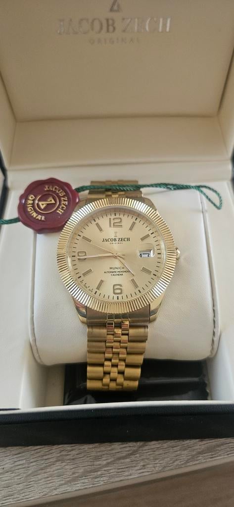 Jacob Zech Munich Horloge - Gouden Automatisch Polshorloge, Overige merken, Leer, Polshorloge, Nieuw