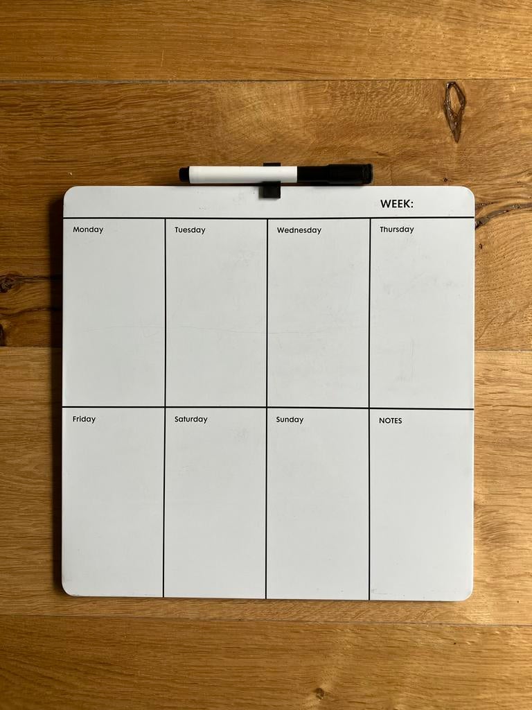 Weekplanner whiteboard / meal planner, Ophalen, Magneetbord