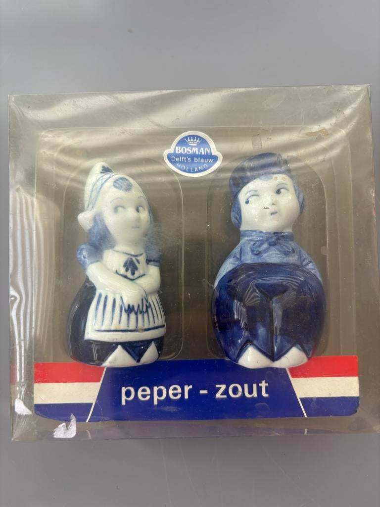 Delfts blauw peper- en zoutstel, Bosman Holland, Keramiek, Overige typen, Nieuw, Ophalen of Verzenden