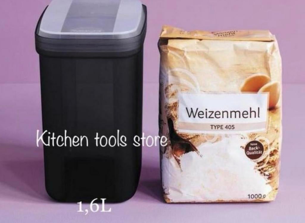 tupperware zwart swingbox ladenbus ruimtespaarder 1,6L, Ophalen of Verzenden, Nieuw, Overige typen