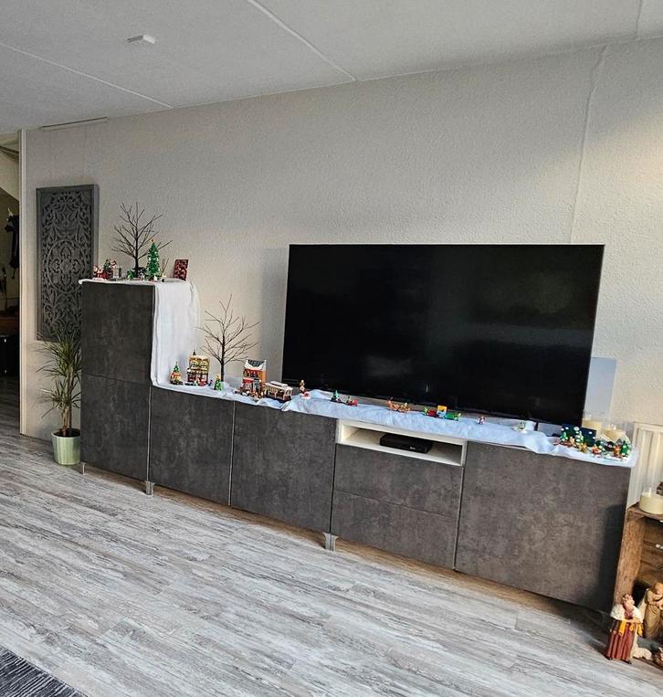 Ikea Besta Kallviken deuren - Donkergrijs betonlook, Huis en Inrichting, Keuken | Keukenelementen, Zo goed als nieuw, Minder dan 100 cm