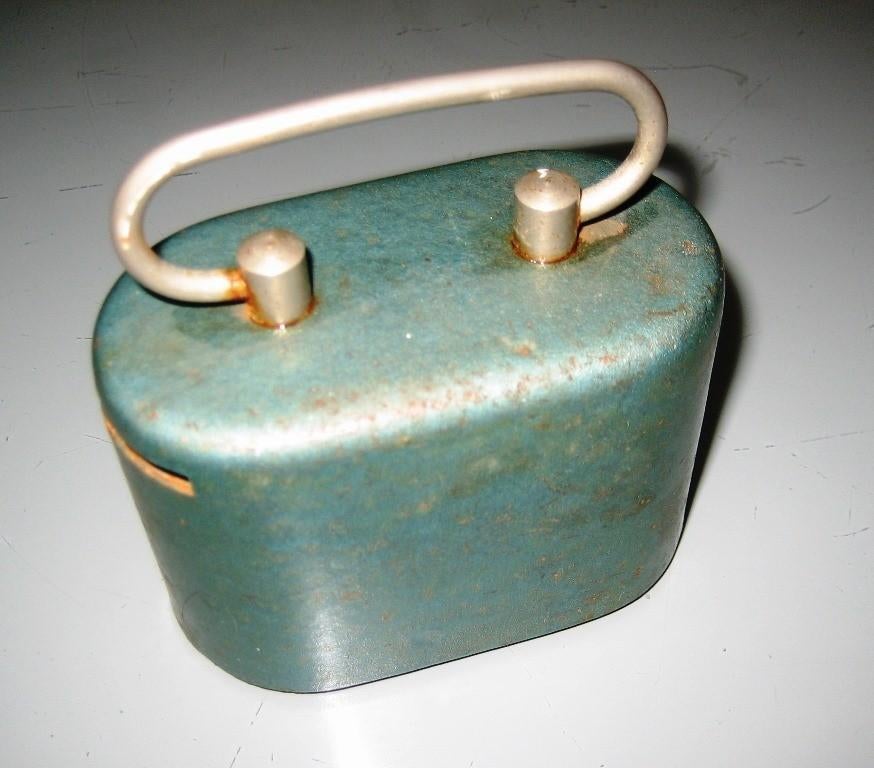 Vintage SPAARPOT van de Spaarbank voor de stad Amsterdam, Verzamelen, Spaarpotten, Ophalen of Verzenden, Gebruikt, Metaal of Blik