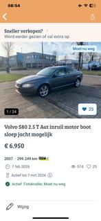 Volvo S80 2.5 T Aut 2007 summum camera nwe tandriem+waterp, Auto's, Euro 5, 1800 kg, 1514 kg, 2521 cc