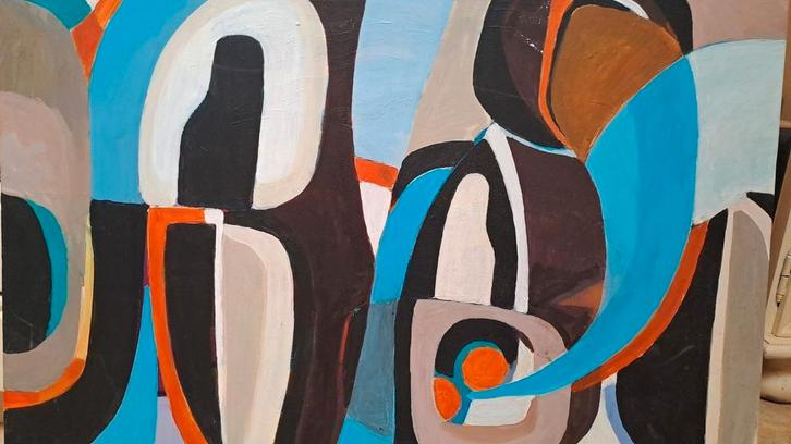 Abstract Werk 'Figures', Antiek en Kunst, Kunst | Schilderijen | Abstract, Ophalen of Verzenden