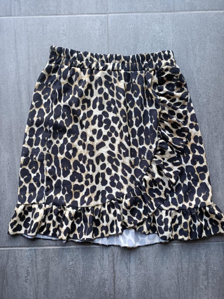 Rokje maat S luipaard print, Kleding | Dames, Rokken, Maat 38/40 (M), Zwart, Ophalen of Verzenden, Boven de knie