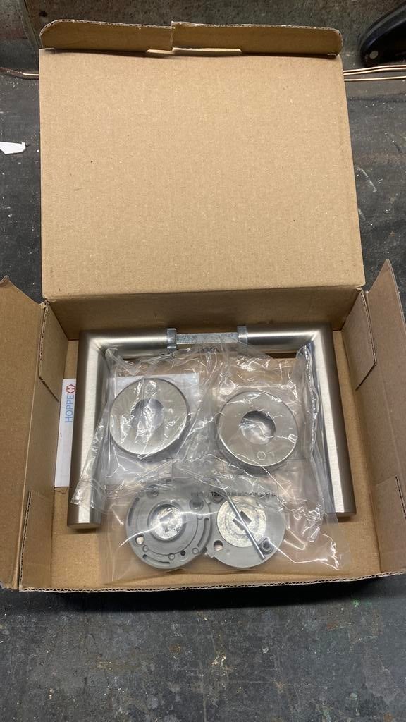 Hoppe  deurkruk, Ophalen of Verzenden, Zo goed als nieuw, Rvs, Klink of Kruk