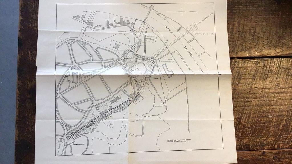 Doesburg- Oude Plattegrond, Verzamelen, Foto's en Prenten, Ophalen of Verzenden, Zo goed als nieuw