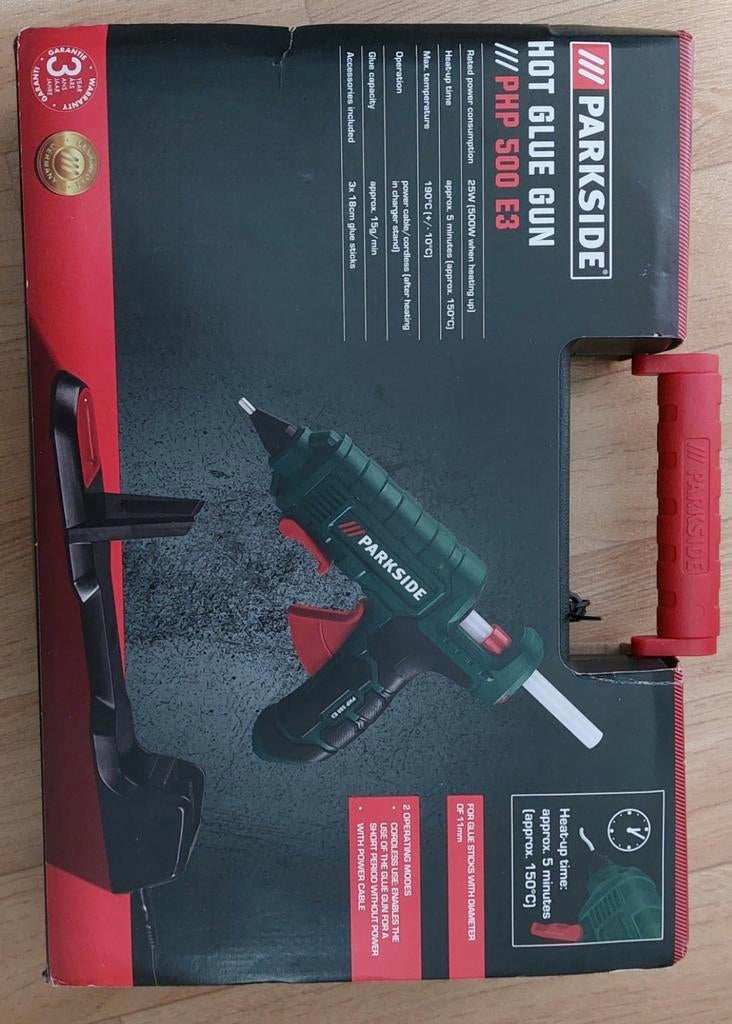 PARKSIDE HOT GLUE GUN //PHP 500
E3 Voor €19, Ophalen of Verzenden, Nieuw, Overige typen