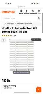 Jaloezie Ravi Wit 160x175 cm - Nieuw in doos, Ophalen, Nieuw, Wit, 150 tot 200 cm