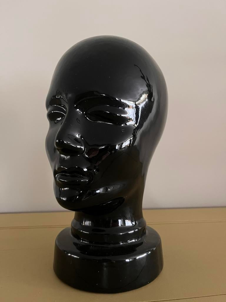 Zwarte vintage keramieken hoofd, Ophalen of Verzenden, Huis en Inrichting