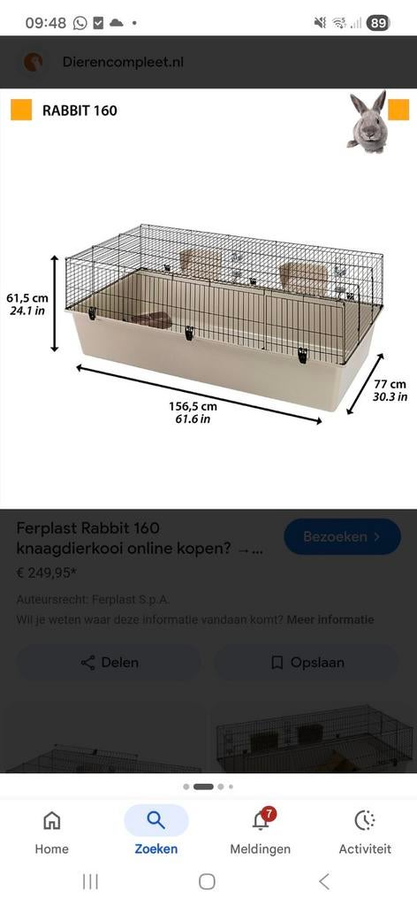 Groot hok, 110 cm of meer, Zo goed als nieuw, Hok, Ophalen