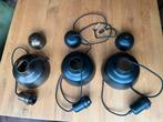 3 lampen (2x zwart, 1x brons), Huis en Inrichting, Lampen | Hanglampen, Ophalen of Verzenden, Zo goed als nieuw, Metaal