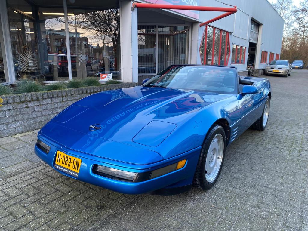 Chevrolet CORVETTE C4 Cabriolet - 1991 - Nette staat - Inr M, Auto's, Chevrolet, Automaat, Gebruikt, Overige carrosserieën, Blauw
