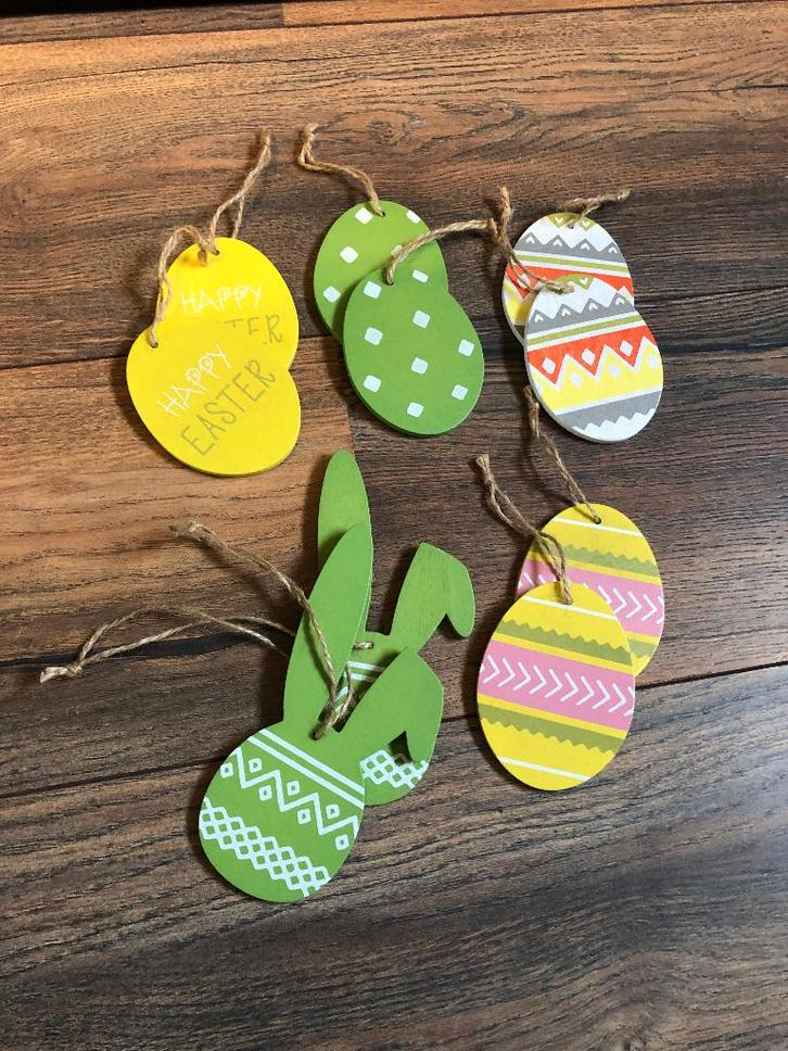 Houten paashangers | paaseieren & paashaas, Diversen, Pasen, Zo goed als nieuw, Ophalen of Verzenden