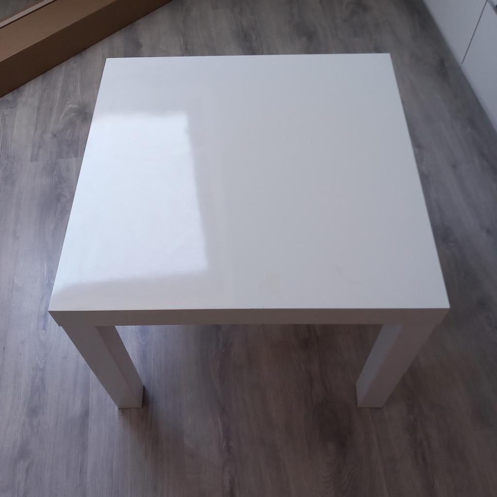 IKEA LACK bijzettafel 55x55 cm - wit, Minder dan 45 cm, Gebruikt, Vierkant, Hout