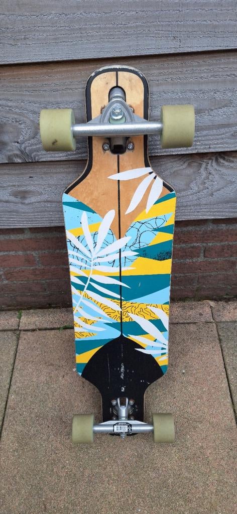 Oxelo Longboard Drop 100 Floral - Decathlon, Sport en Fitness, Skateboarden, Ophalen of Verzenden, Gebruikt, Overige typen, Longboard