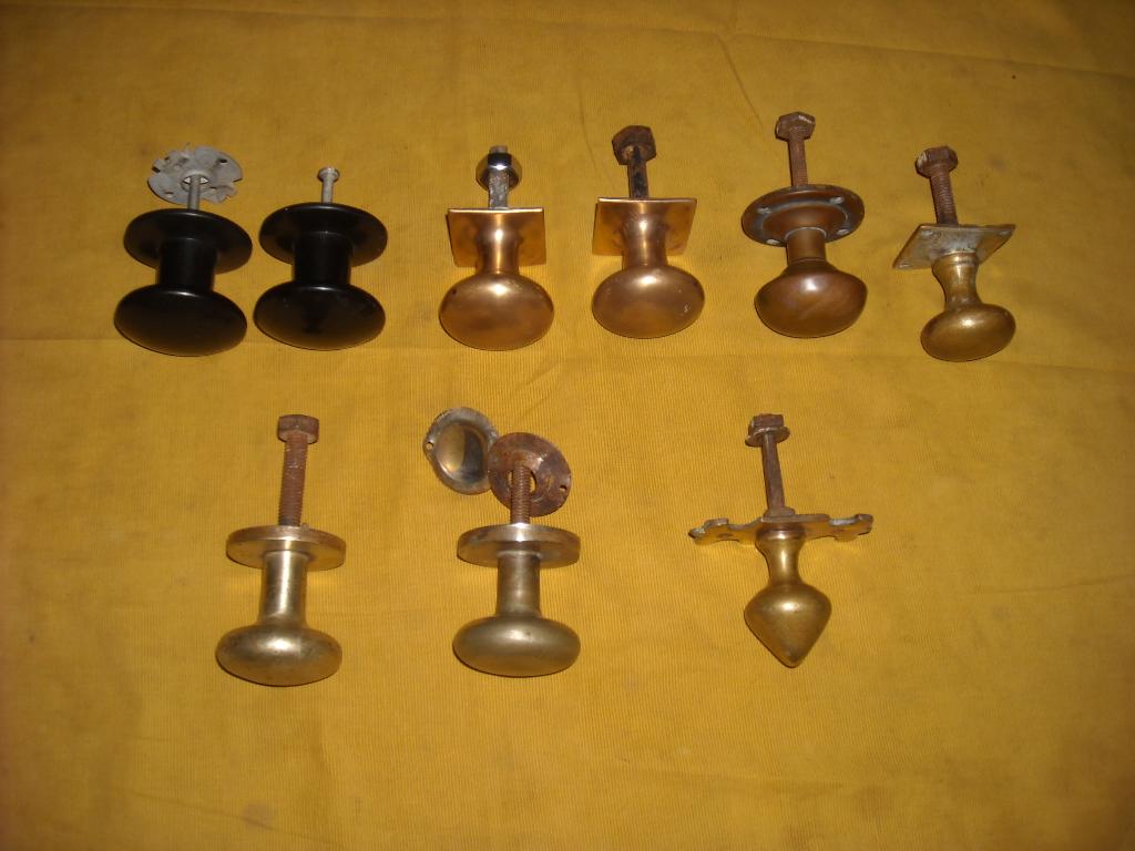 oude voordeurknop voordeur knop bakeliet kruk koper greep, Antiek en Kunst, Ophalen of Verzenden