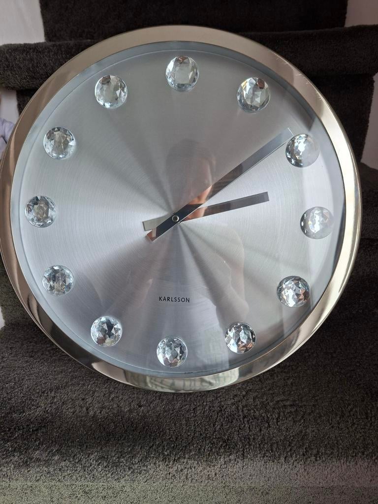Mooie Karlsson klok met crystals, Ophalen of Verzenden, Wandklok