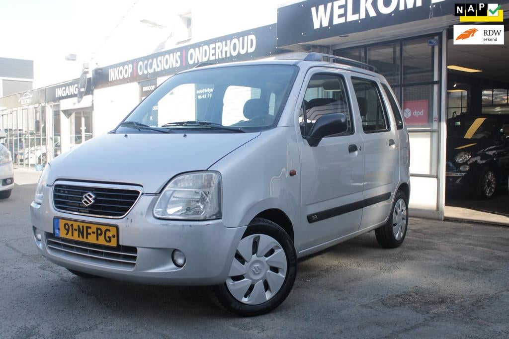 Suzuki Wagon R+ 1.3 GLS Automaat | Airco | Elec ramen | NAP, Auto's, Suzuki, 970 kg, Stof, Zwart, 4 cilinders