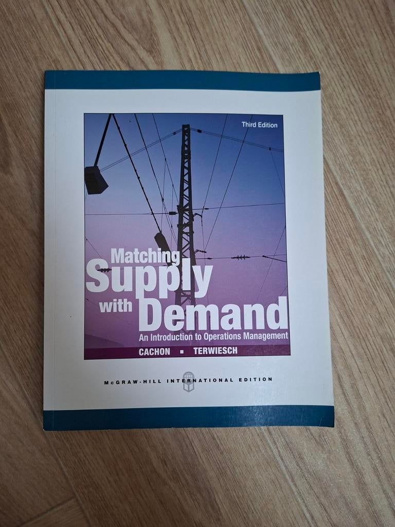 Matching Supply with Demand - Operations Management, Cachon, Terwiesch, Niet van toepassing, Ophalen of Verzenden, Zo goed als nieuw