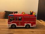 Playmobil Brandweerauto met sirene en poppetjes, Ophalen of Verzenden, Gebruikt