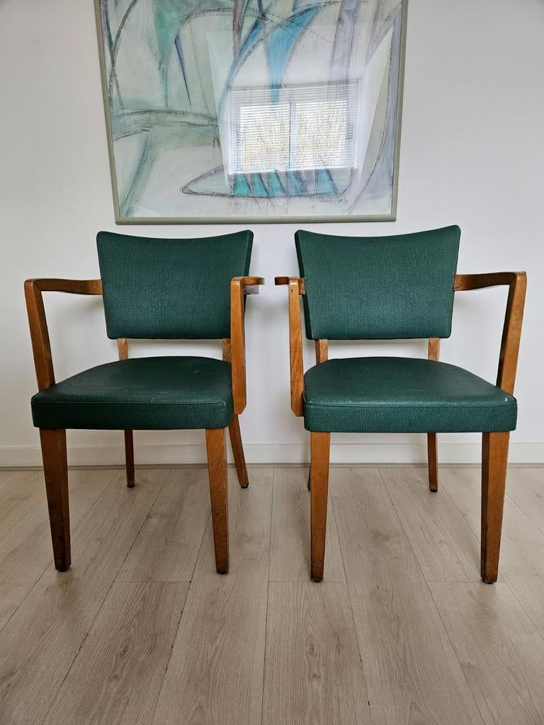 Vintage stoelen, Ophalen, Gebruikt, Overige kleuren, Twee