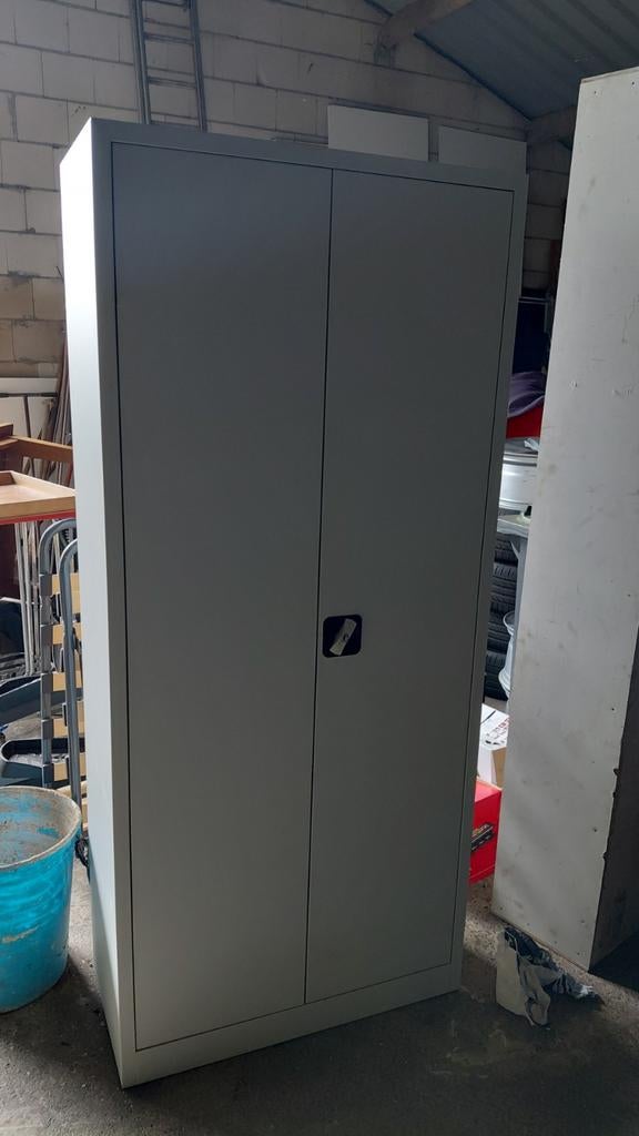 Stalen kast 180x80x38 sleutel mist, Ophalen, 50 tot 100 cm, Zo goed als nieuw, 150 tot 200 cm