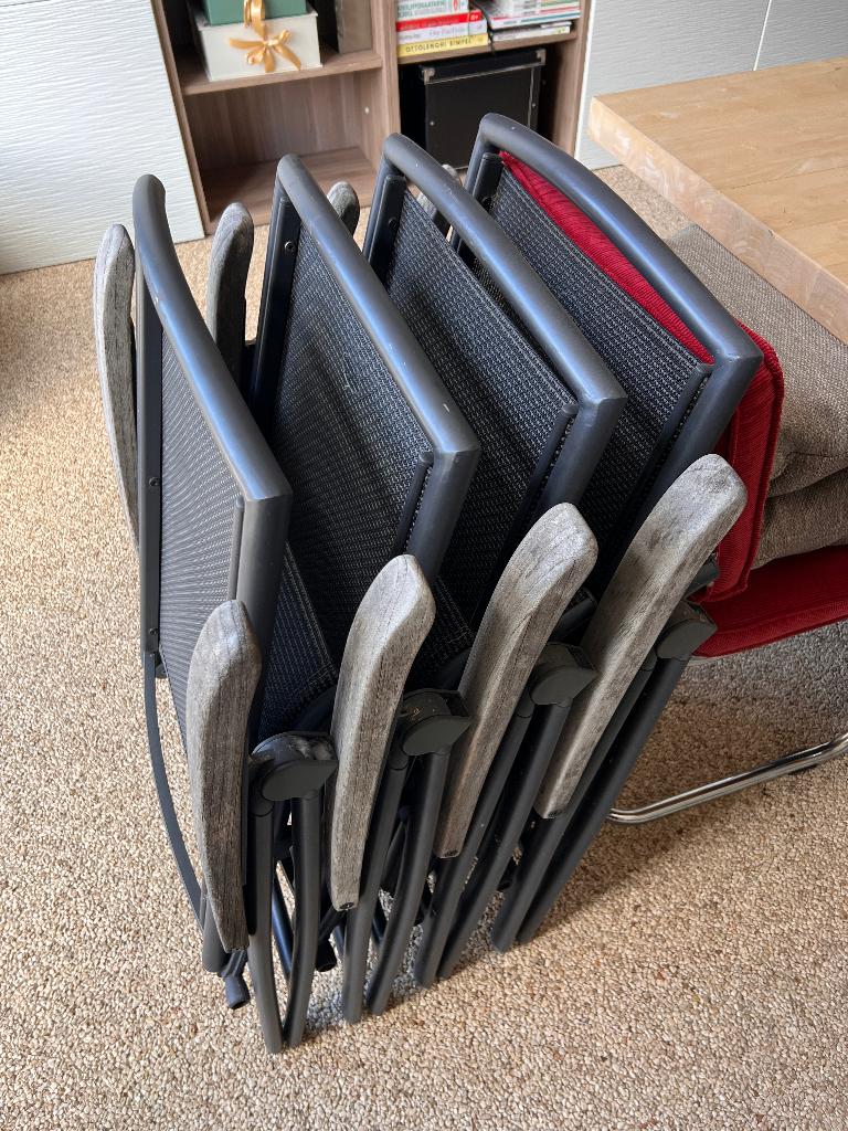 Tuinstoelen (Hartman) met Tafeltjes ( Sissy Boy Homeland), Tuin en Terras, Ophalen, Gebruikt, Overige materialen, Verstelbaar