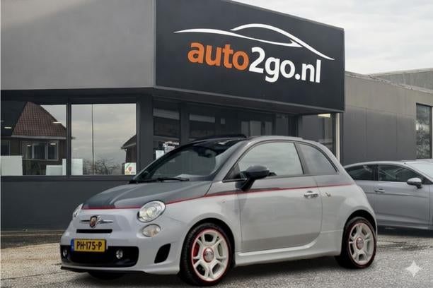 Fiat 500C 1.4-16V ABARTH CABRIO TWO-TONE VOL-LEDER NAVI AIRC, Auto's, Fiat, Voorwielaandrijving, Euro 5, 4 cilinders, Cabriolet
