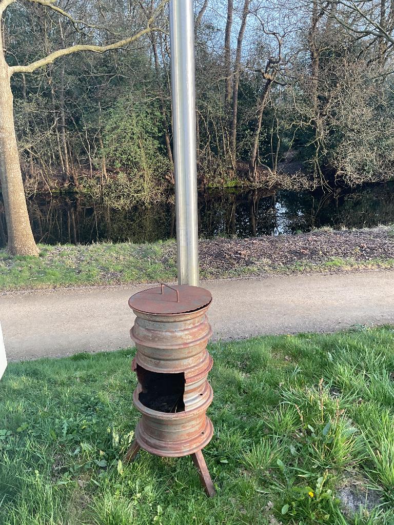 Houtkachel terras, Ophalen, Gebruikt