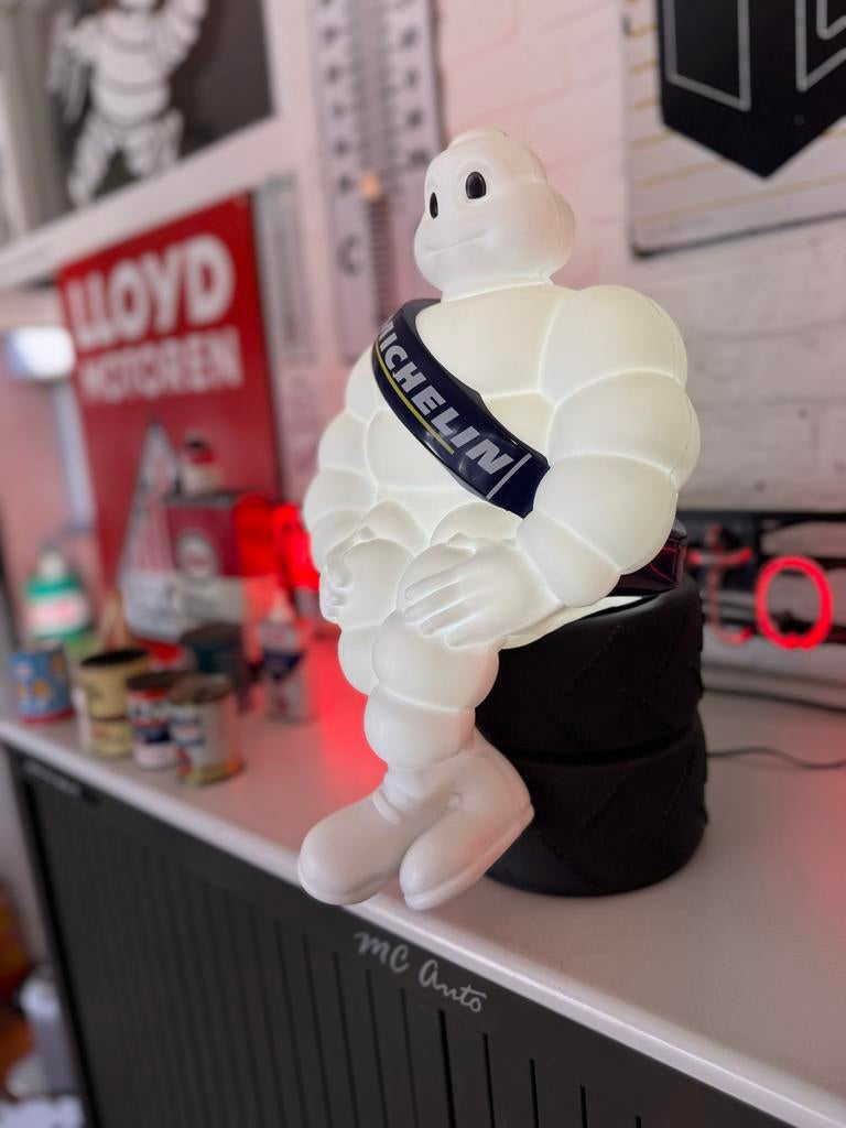 Michelin Bibendum reclame lamp - verzamelobject, Verzamelen, Merken en Reclamevoorwerpen, Ophalen, Gebruikt, ., Lichtbak of (neon) lamp