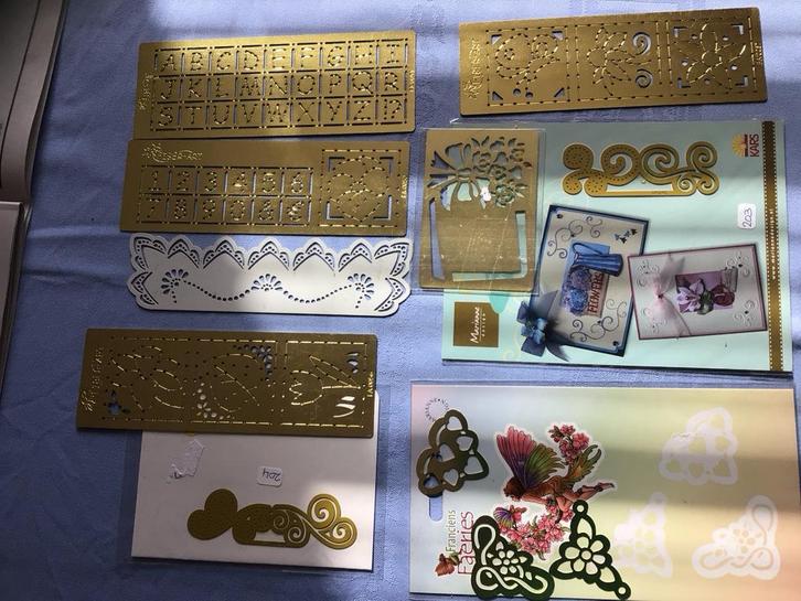 Diverse knutselmaterialen en stencils nr 7, Hobby en Vrije tijd, Knutselen, Gebruikt, Knutselmateriaal, Metaal, Meerkleurig, Ophalen of Verzenden