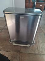 Rvs prullenbak van simplehuman, Huis en Inrichting, Woonaccessoires | Prullenbakken, Met pedaal, 50 tot 75 cm, 40 liter of meer