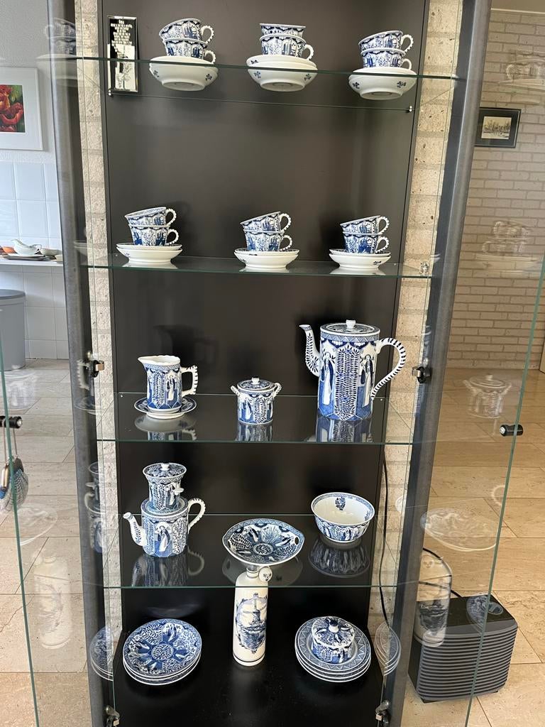 Blauw-wit transferdecor aardewerk, Japans/Chinees stijl, Ophalen