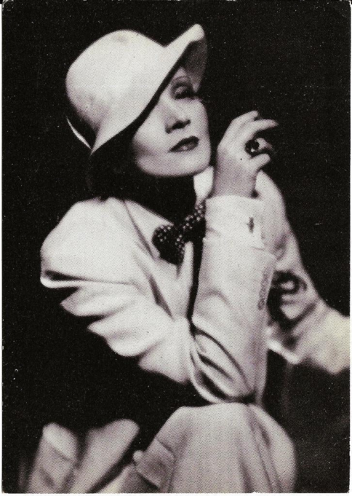 Ansichtkaart	Marlene Dietrich, Verzenden, 1980 tot heden, Gelopen, Sterren en Beroemdheden