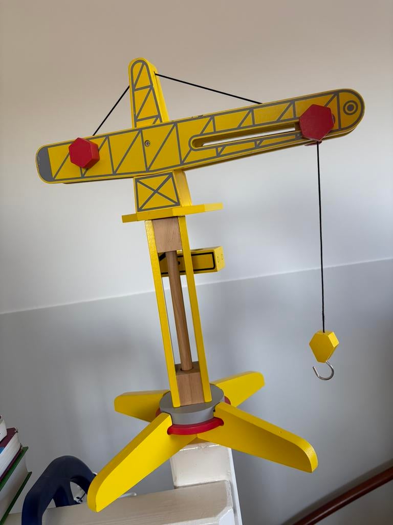 Speelgoed kraan hout, Ophalen, Zo goed als nieuw