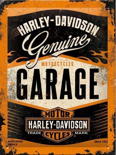 Harley Davidson genuine relief reclamebord van metaal deco
