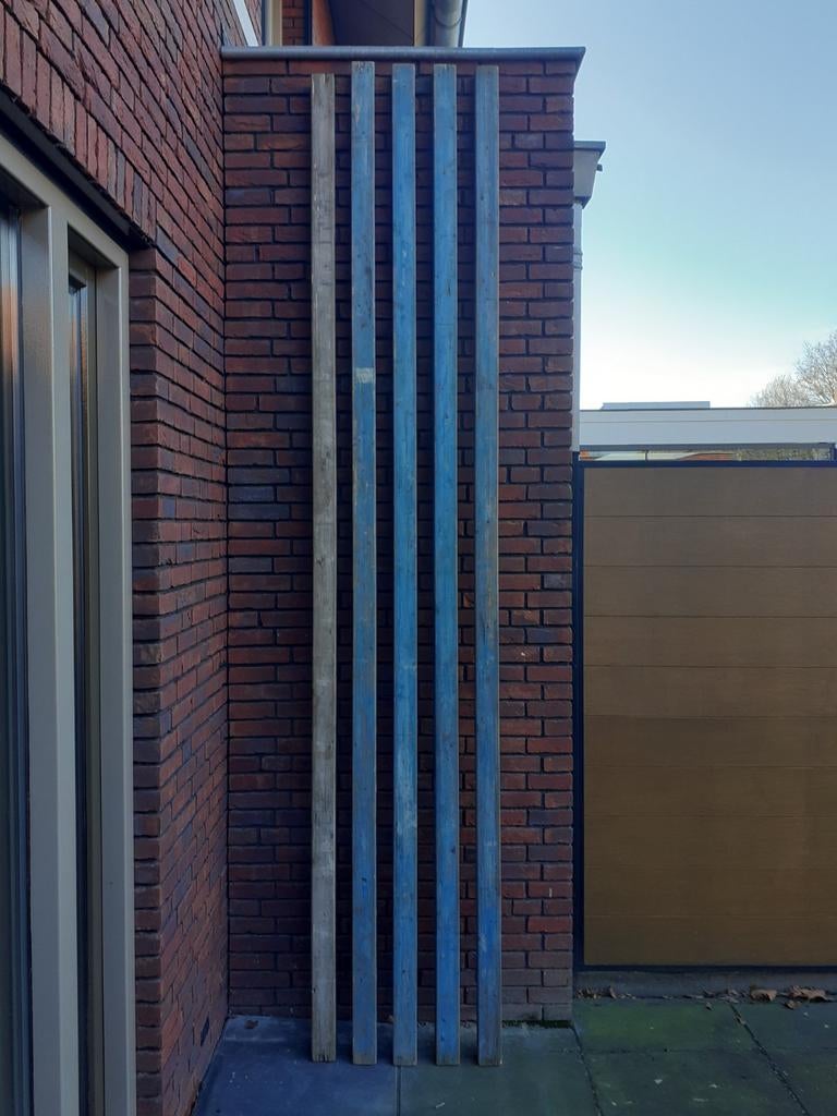 Stelprofielen 355 centimeter lang., Doe-het-zelf en Verbouw, Hout en Planken, Gebruikt, Overige typen, Overige houtsoorten, 300 cm of meer