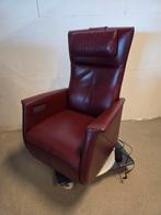Sta op stoel op draaiplateau / bordeaux rood leer, Ophalen, Gebruikt, Minder dan 75 cm, Leer