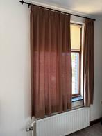 Mooie bruine gordijnen, 140x175 cm, in goede staat, Huis en Inrichting, Stoffering | Gordijnen en Lamellen, Ophalen, 100 tot 150 cm