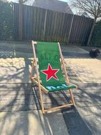 Heineken strandstoel van hout, in nieuwstaat, Ophalen, Zo goed als nieuw, Hout, Inklapbaar