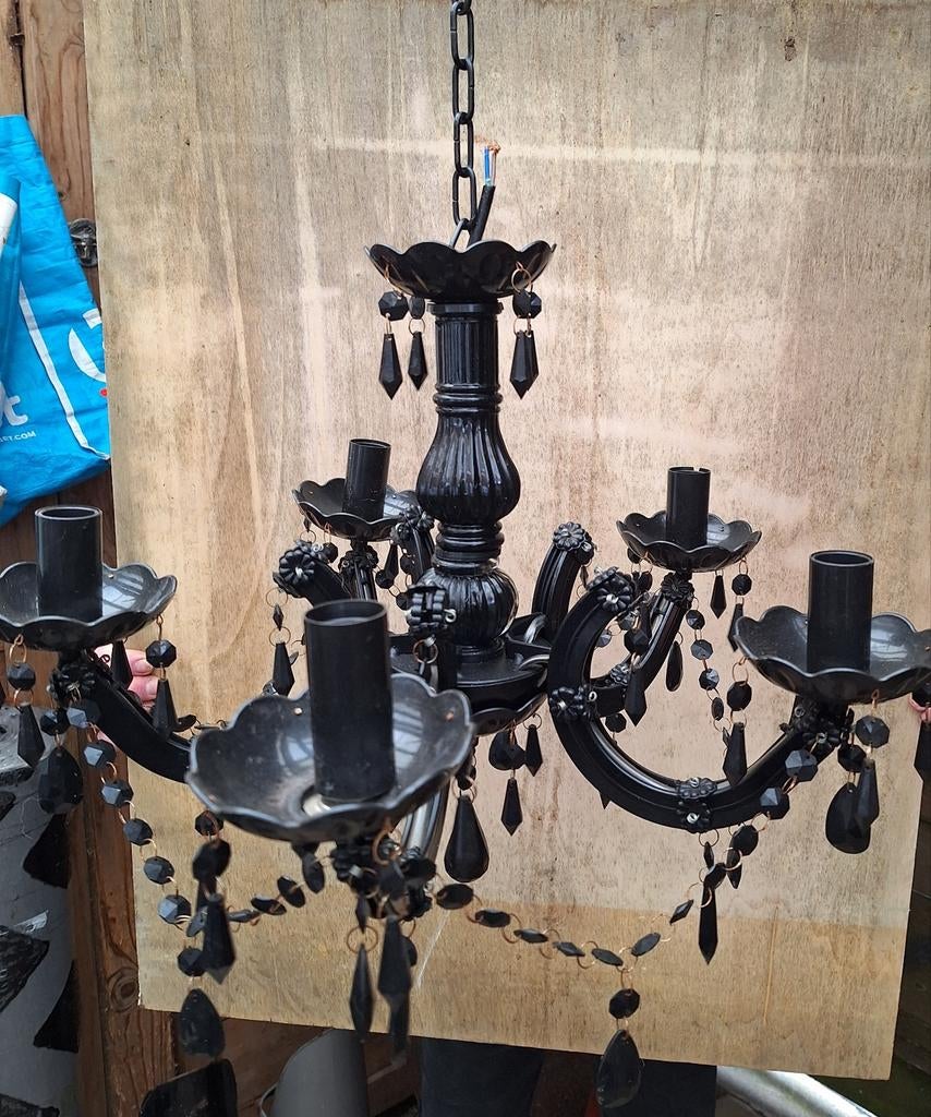 LAmp Barok Zwart, Huis en Inrichting, Lampen | Kroonluchters, Ophalen